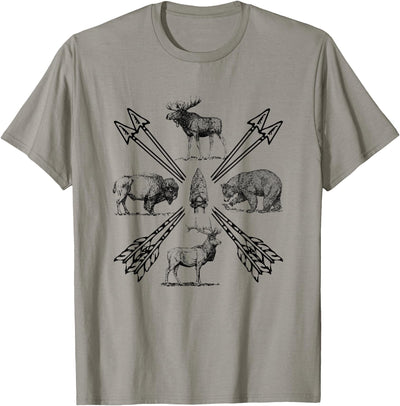 Moose Buffalo Bear Elk Wildlife Outdoorsman T-Shirt