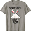 World's Best Bunny Mom - Rabbit for Rabbit Lover T-Shirt in Slate Grey