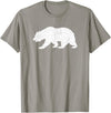 CALIFORNIA REPUBLIC GRIZZLY BEAR APPAREL California Grizzly Bear State Flag CALI Republic Silhouette T-Shirt - Slate Grey