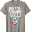 Llama Alpaca Lover Gifts Llama King Llamas Animal Lover T-Shirt - Slate Grey