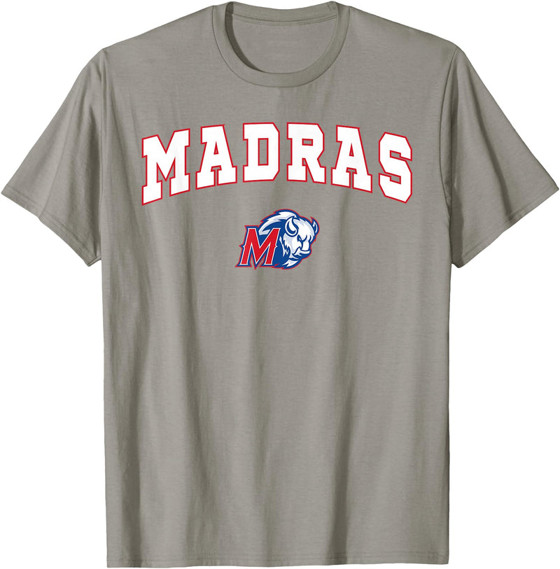 Official High School Fan Gear Madras High School White Buffalo T-Shirt - Slate Grey