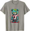 The Big Teddy Bear Crew Teddy Bear Scary Zombie Halloween Costume T-Shirt - Slate Grey