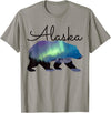 We Love Alaska Alaska Grizzly Bear USA Souvenir T-Shirt - Slate Grey