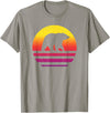 Bear Accessories & Clothing Gifts Women Men Kids Bear Retro Style Vintage T-Shirt - Slate Grey