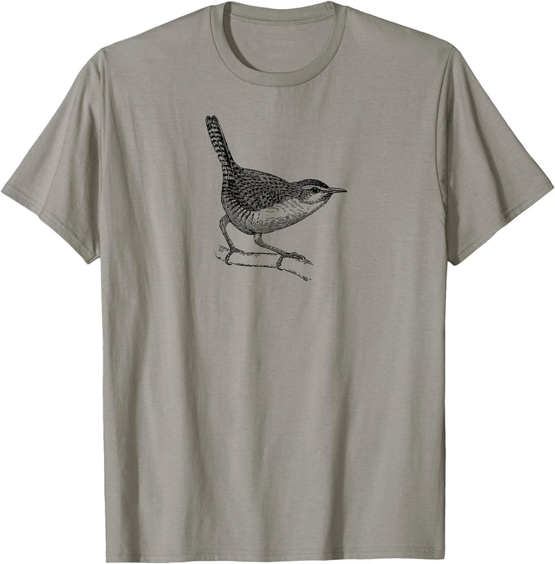 Birding Ornithologist Birds Wren Bird T-Shirt - Slate Grey