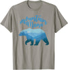 Wildflower Tee Co. Mountain Mama Bear T Shirt Mountain Mom Matching Family Tee - Slate Grey