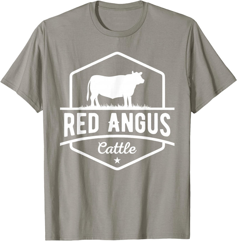 Funny Farmer Gift for Red Angus Cattle Cow Farmer - Red Angus Cattle T-Shirt - Slate Grey