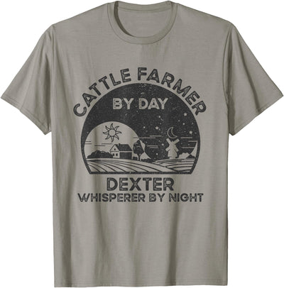 Women Dad Mom Cattle Farmer Whisperer Cow Rancher Dexter T-Shirt