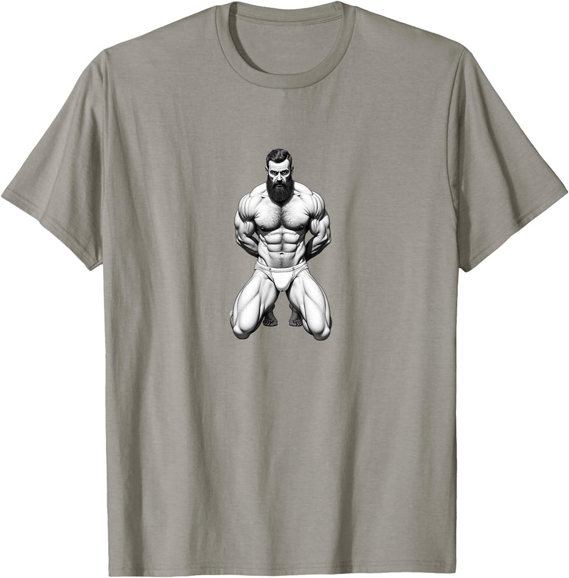 Jay Moe Design Bear, Pride, Gay Pride, Bear Pride Flag, Gay, Rainbow Flag T-Shirt - Slate Grey