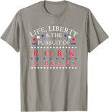 Official Get Hopped Apparel Funny Pork and Beans Shirt - Novelty Gift T-Shirt - Slate Grey