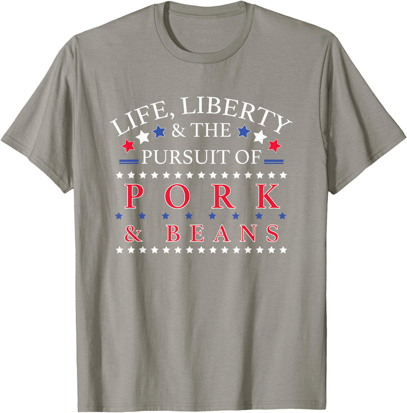 Official Get Hopped Apparel Funny Pork and Beans Shirt - Novelty Gift T-Shirt - Slate Grey