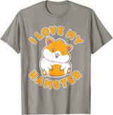 I Love My Hamster T-Shirt - Slate Grey