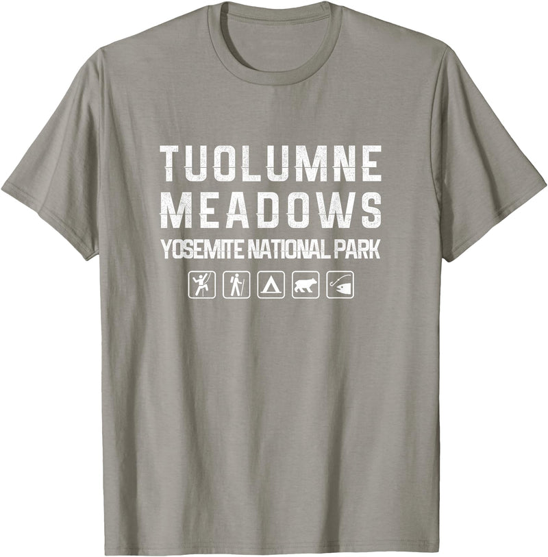 California Shirts Tuolumne Meadows, Yosemite Outdoor T-shirt T-Shirt - Slate Grey
