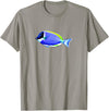 Saltwater reef aquarium fish tank shirt Powder Blue Tang Saltwater Reef Aquarium Shirt T-Shirt - Slate Grey