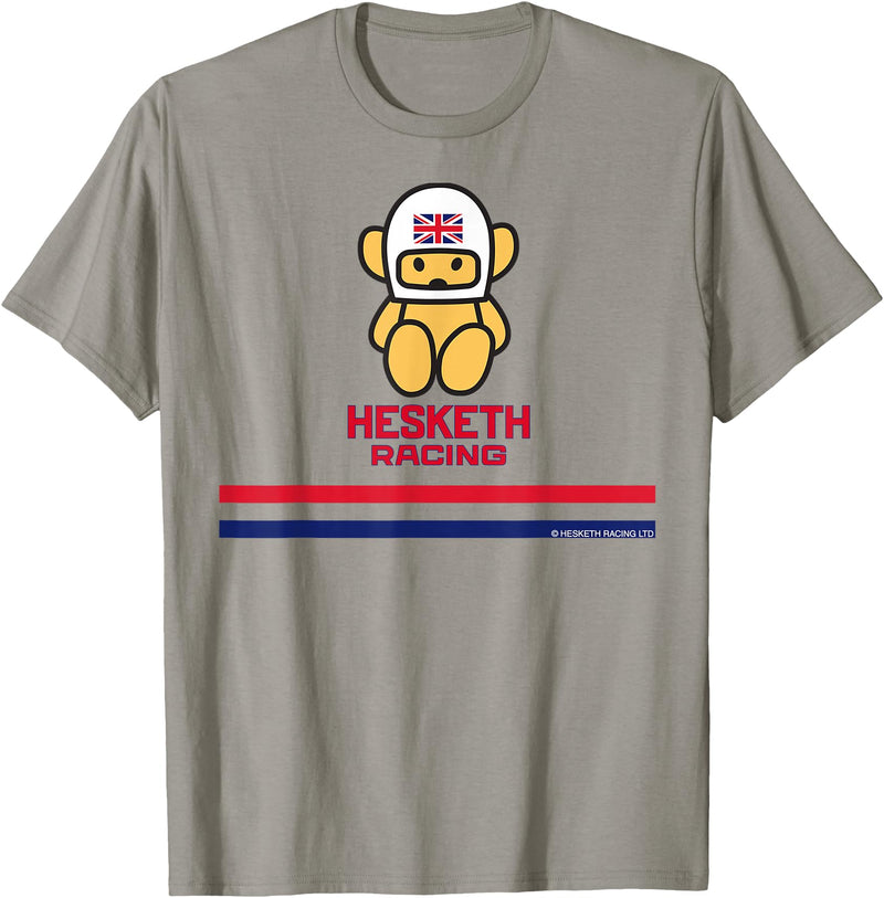 Hesketh Racing Logo World Champion Team Stripes Mascot Retro T-Shirt - Slate Grey