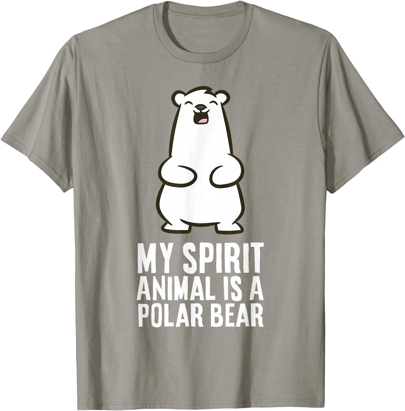 Cute Polar Bear Gifts And Tees My Spirit Animal is A Polar Bear T-Shirt - Slate Grey