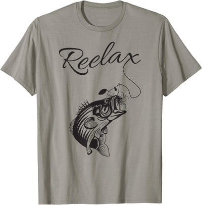 Fathers Day 2019 by Art Reelax Relax with a Reel Fishing Shirt for Dad