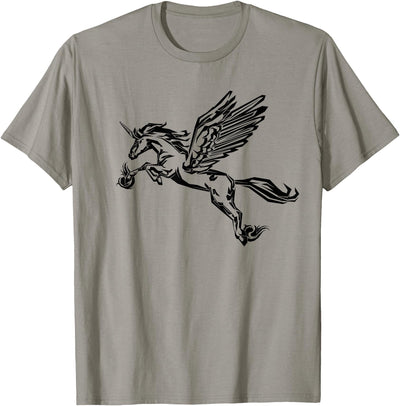 Mythical creature mythical animal unicorn with Alicorn winged unicorn pegasus horse wings mythical animal T-Shirt