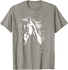 HörseCo. Vintage Western Horse Silhouette Horse Riding T-Shirt - Slate Grey