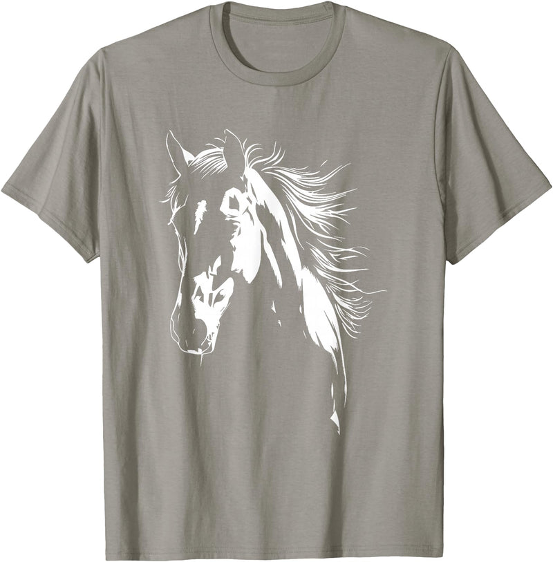 HörseCo. Vintage Western Horse Silhouette Horse Riding T-Shirt - Slate Grey