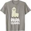 Llama Mama And Llama Papa Gifts Daddy Llama Men Boys Llama Gift Papa Llama T-Shirt - Slate Grey