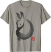 Cute Rabbit Lover Bunny Graphic T-Shirt (White) in Slate Grey