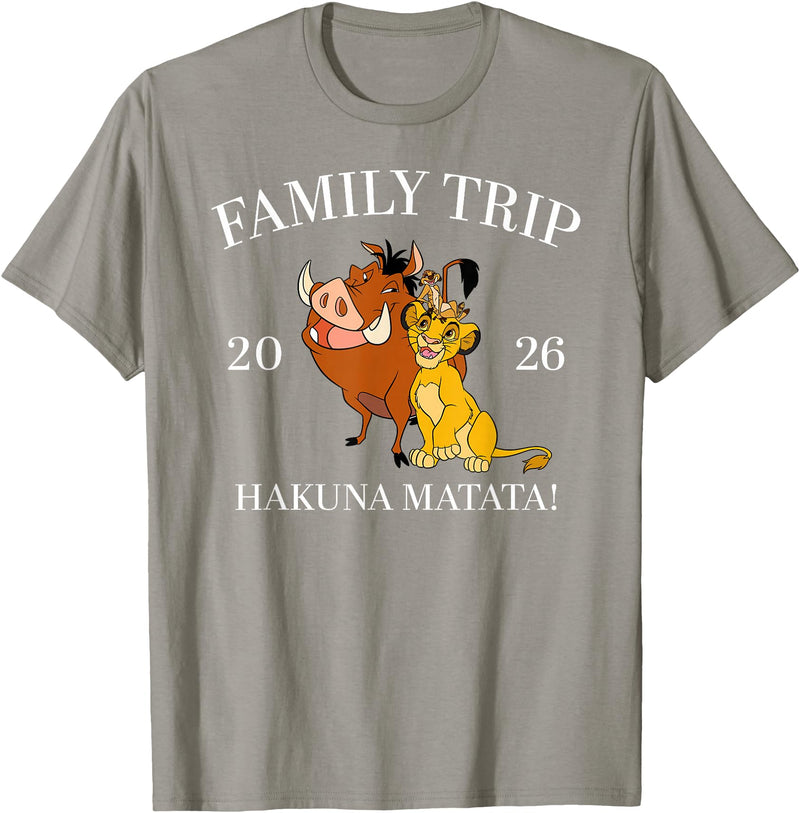 Disney The Lion King Family Trip 2026 Hakuna Matata! Trio T-Shirt - Slate Grey