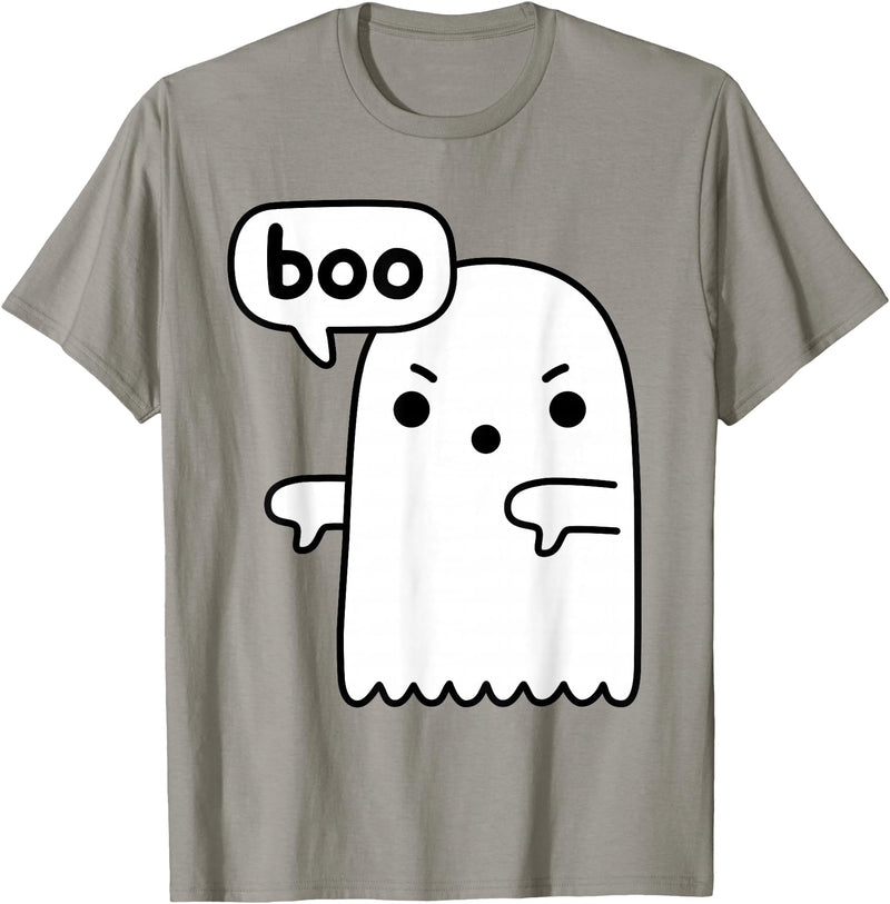 Ghost of disapproval Shirts Gifts Funny Thumbs Down Ghost Screaming Boo Disapproval T-Shirt - Slate Grey