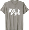 Papa Bear For Men Gifts for Dad Cub Baby Bear Shirt Kids Father's Day T-Shirt T-Shirt - Slate Grey