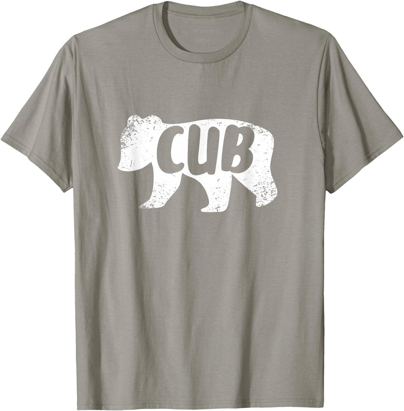 Papa Bear For Men Gifts for Dad Cub Baby Bear Shirt Kids Father's Day T-Shirt T-Shirt - Slate Grey