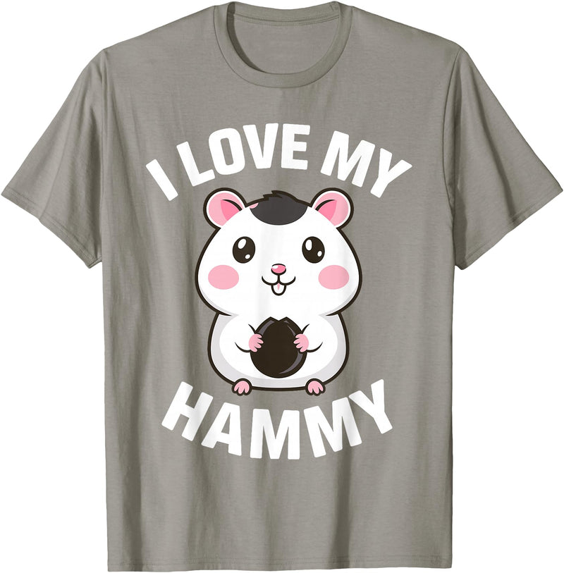 Cute Hamster Design for Men Women Kids Pet Hamster Lovers T-Shirt - Slate Grey