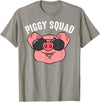 Cool Lucky Swine Fans Party Girl Boy Pork Team Art Piggy Squad | Cute Pig Farmer Animal Lovers Funny Farm Gift T-Shirt - Slate Grey