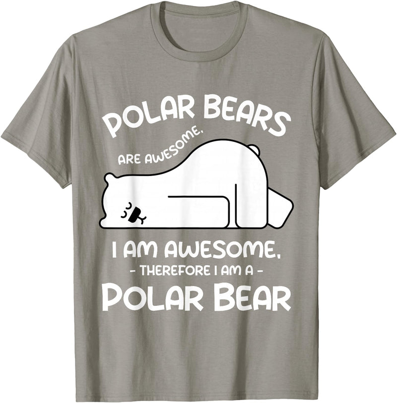 Polar Bear Arctic Funny Cool Humor Funny Cool Arctic Animal Saying Humor Quote Vibes Polar Bear T-Shirt - Slate Grey
