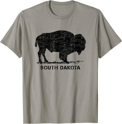 Cow South Dakota and Bison American Buffalo Bison T-Shirt