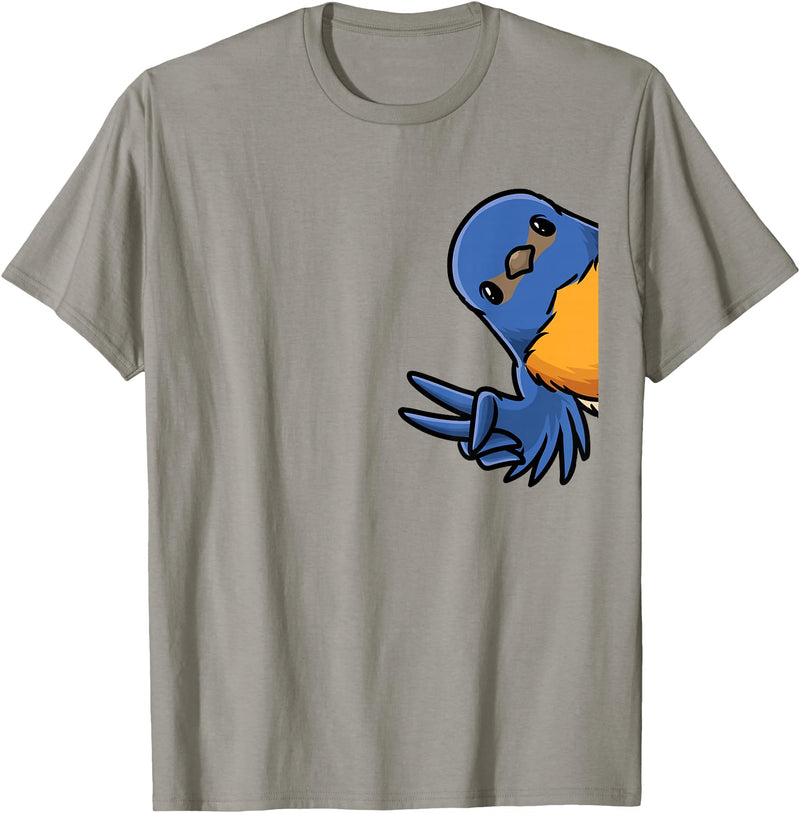 Thabluebirdluveve Bluebird Bird T-Shirt - Slate Grey