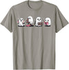 Funny Scientist Halloween Costume Chemist Gifts Cute Halloween Science Chemistry Ghost Laboratory Teacher T-Shirt - Slate