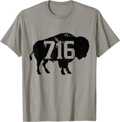 Cow Buffalo New York Area Code 716 Buffalo Ny Pride Bison 2 T-Shirt