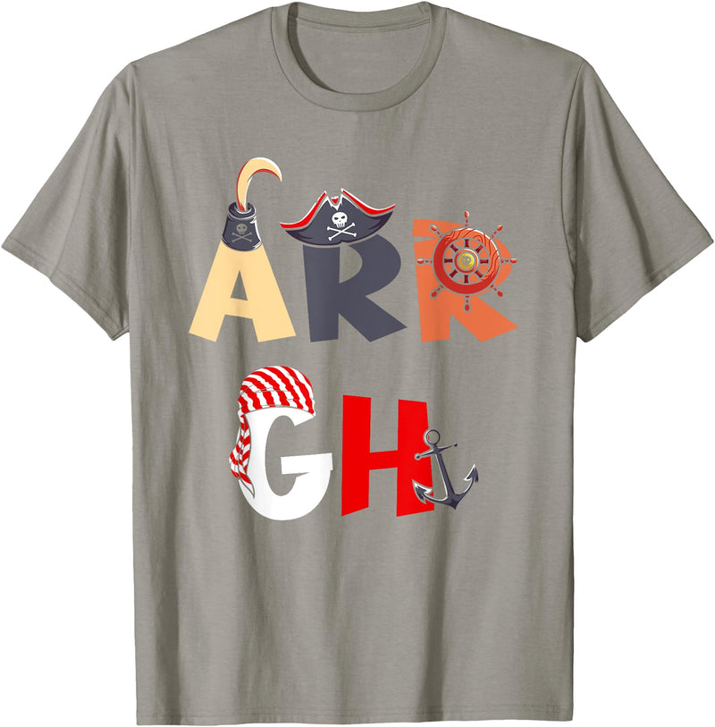 Captain Halloween Pirate Costume Apparel Pirate Arrgh Funny Halloween T-Shirt - Slate Grey