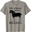 Angry Ant Graphics - Belgian Horse Draft Horse Gift - Life is Better with a Belgian T-Shirt - Slate Grey