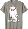 Pig Ghost Boo Halloween Humor By TEERA Funny Pig Ghost Spooky Season T-Shirt - Slate Grey