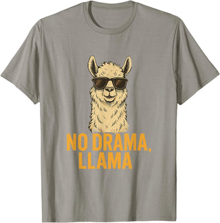 Am End Fashion No Drama, Llama - Cool Look T-Shirt - Slate Grey