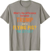 What's The Difference Between Trump & Flying Pig? What's The Difference Between Trump and A Flying Pig? T-Shirt - Slate Grey