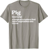 BBQ Barbecue Shirts Men Women Grilling Gifts Pig Definition Bacon Funny Bbq Barbecue Grill Men Women Kids T-Shirt - Slate Grey