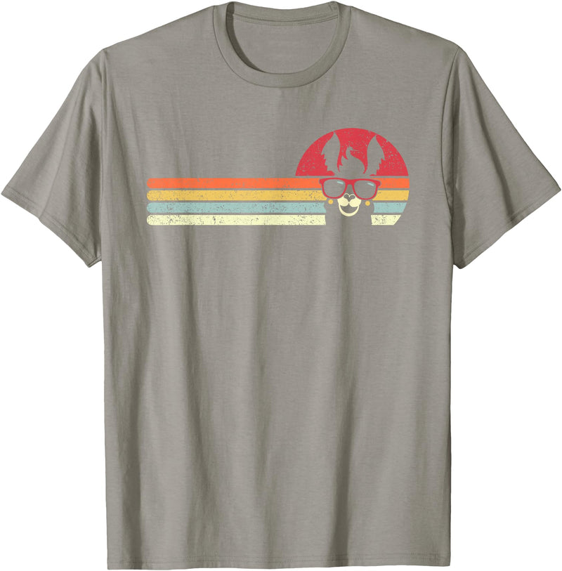 Pack A Punch Llama, Retro Style Alpaca T-Shirt - Slate Grey