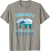 Longyearbyen am Nordkap und Spitzbergen Inseln Svalbard Spitzbergen Islands Norway Fjords with Polar Bear T-Shirt - Slate Grey