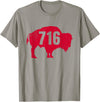 EmmaLoo Tees Buffalo New York BFLO B-Lo WNY Shirts 716 Area Code Buffalo New York BFLO WNY T-Shirt T-Shirt - Slate Grey