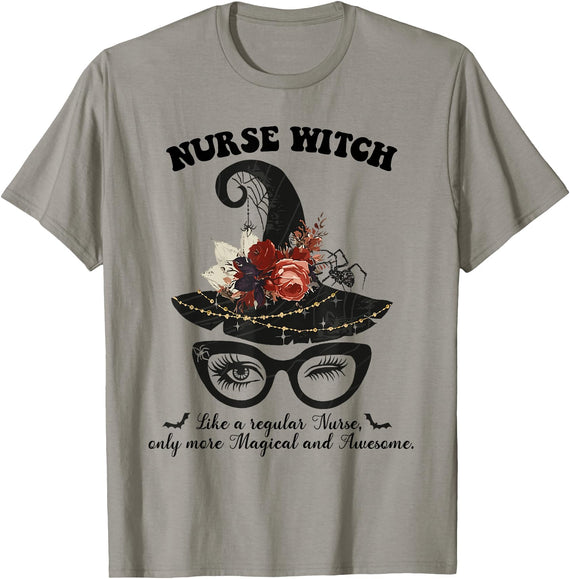 Funny & cute Witchy Vibes women's Life Halloween Magical Nurse Witch - Awesome Halloween Witchy Nurse costume T-Shirt -