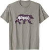 Nonnie Bear Cute Novelty Gifts Nonnie Bear Cool Vintage Floral Graphics T-Shirt - Slate Grey