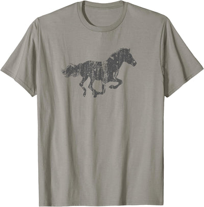 Horse Vintage Styles Horse Vintage Design - Horse Print T-Shirt Small