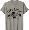 We Love Lake Tahoe - California Nevada Lake Tahoe California Nevada Mountains Bear Nature Vintage T-Shirt - Slate Grey